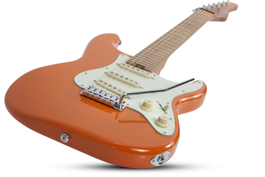 GUITARRA ELECTRICA SCHECTER NICK JOHNSTON ATOMIC ORANGE SSS SKU: 3327