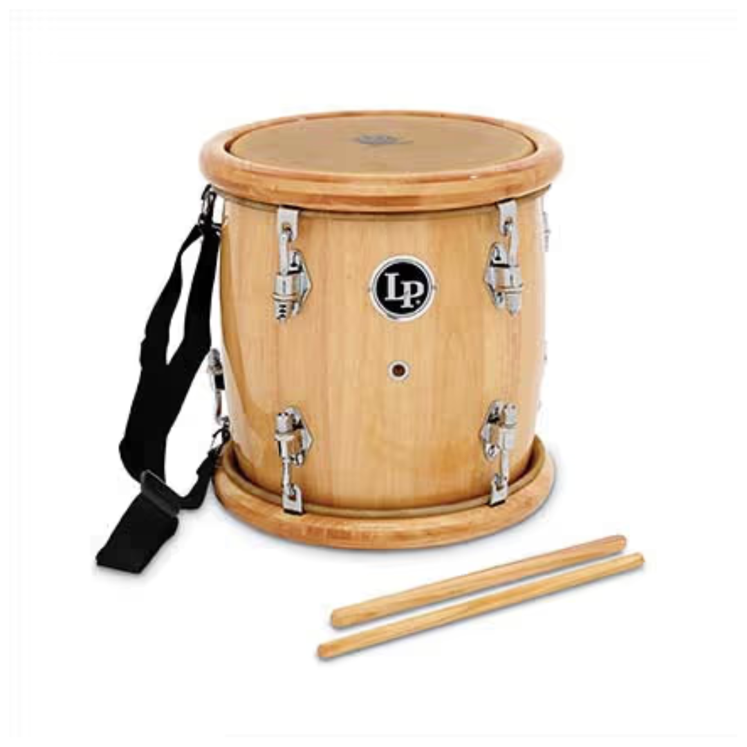 Tambora LP Con Borde De Madera y Mazos