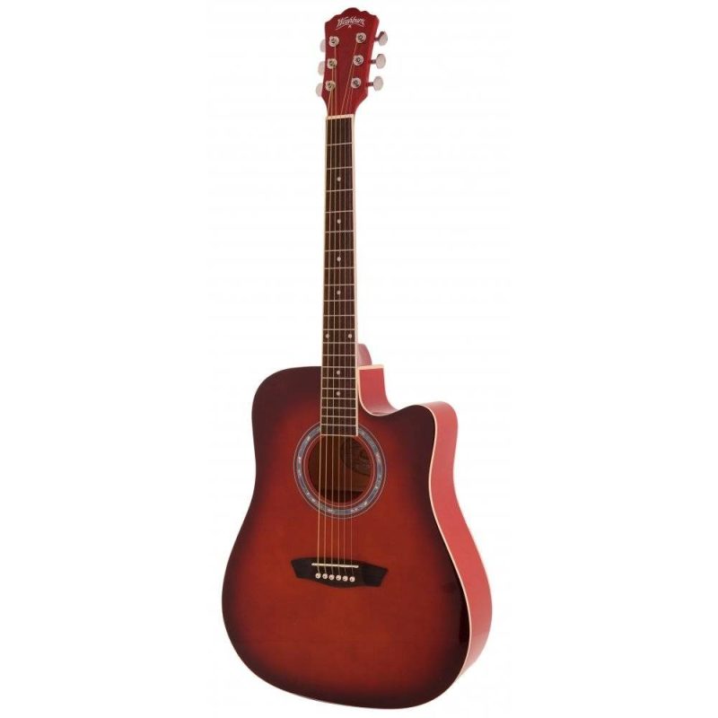 Guitarra Electroacustica Washburn Roja WA90CERDB-W-U