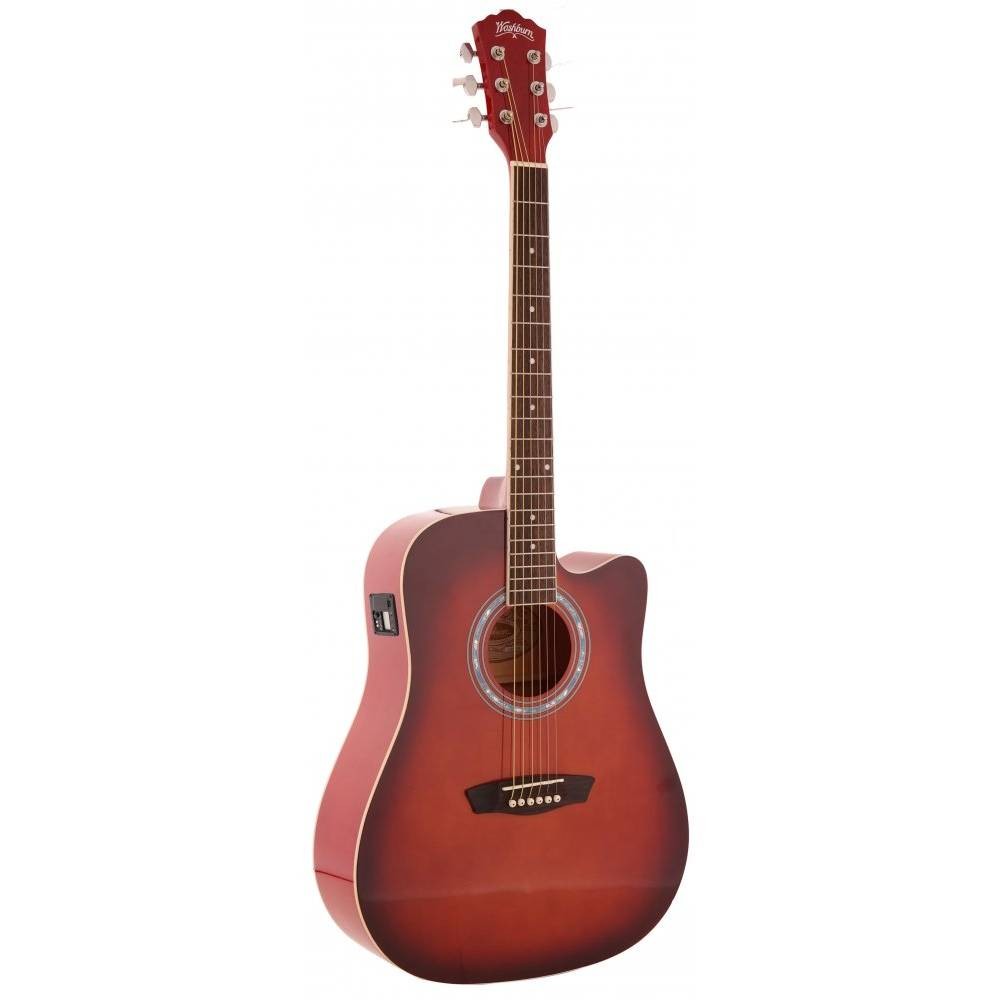 Guitarra Electroacustica Washburn Roja WA90CERDB-W-U - Imagen 2