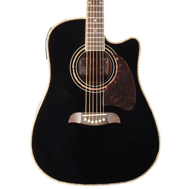 Guitarra Electroacustica Folk Black Oscar Schmidt By Washburn OG2CEB-A-U - Imagen 2