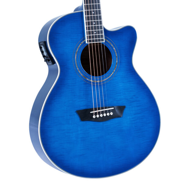 Guitarra Electroacustica Washburn Azul EA15TBL - Imagen 2