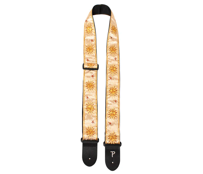 Correa Perris Jacquard Guitar Strap - Gold Suns TWS-7247