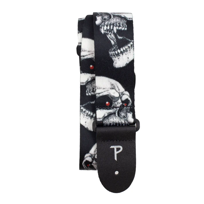Correa Perris Polyester Guitar Strap - Screaming Skulls LPCP-7668