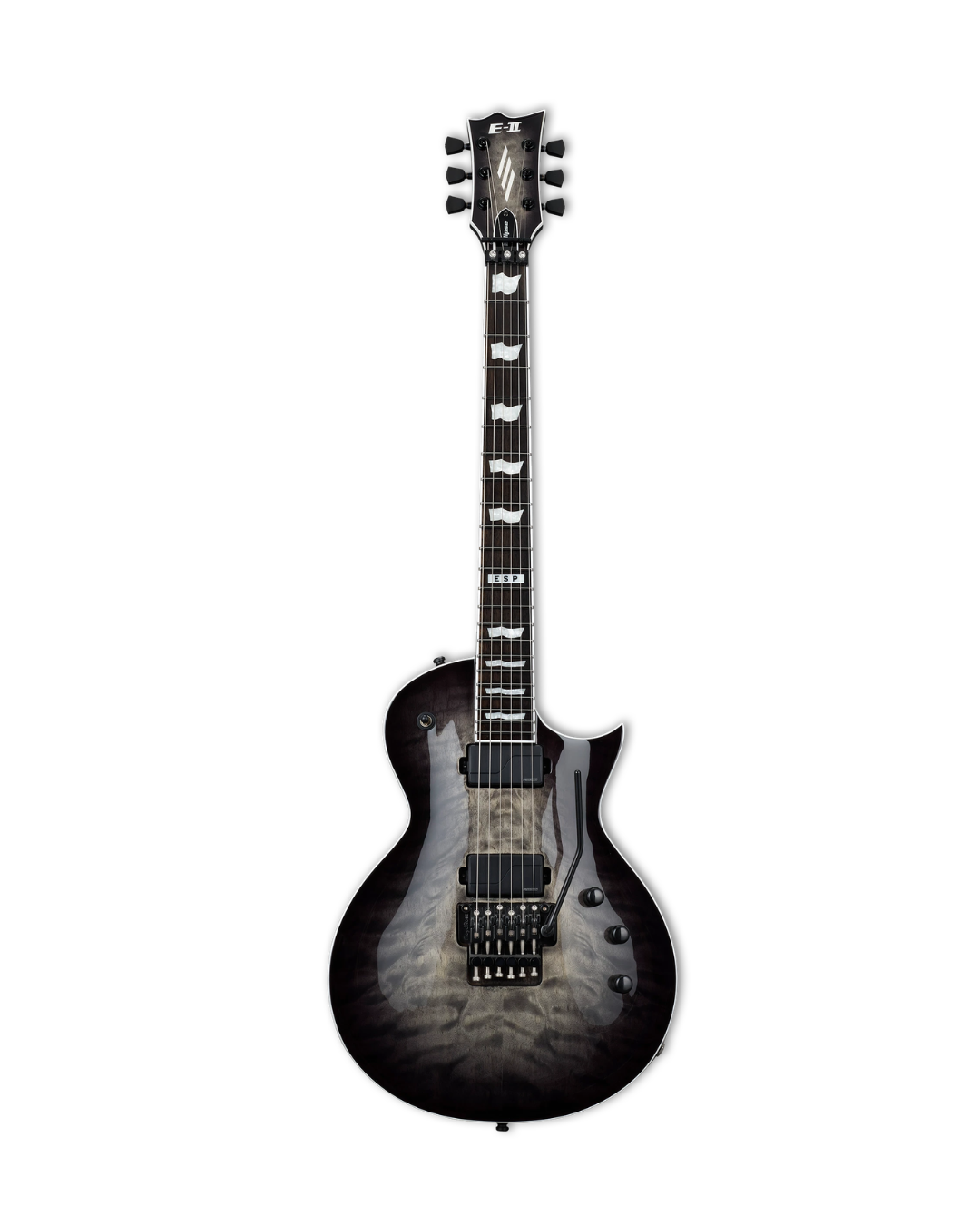 Guitarra Eléctrica ESP EII Eclipse- FR QM Charcoal Burst W/C