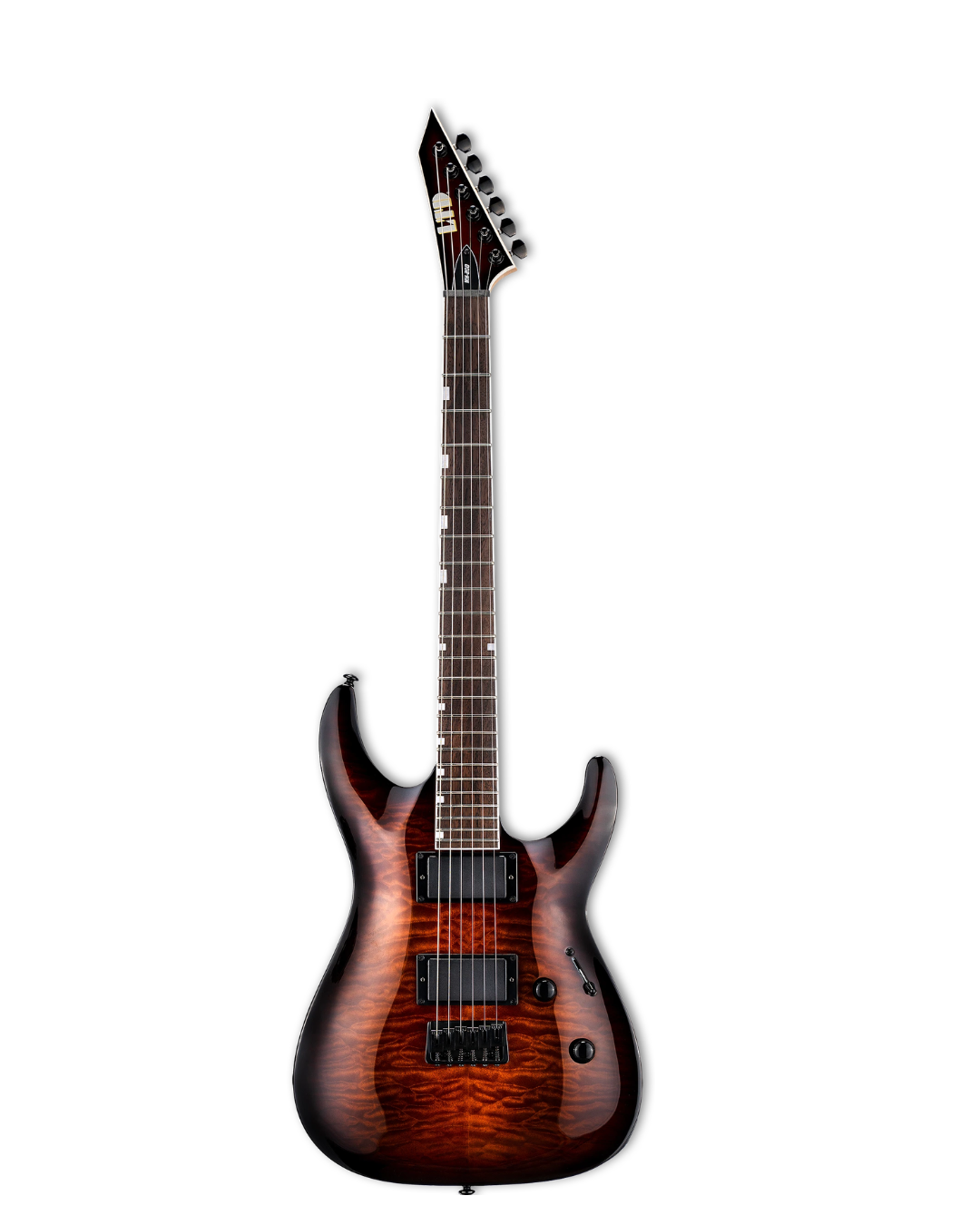 Guitarra Eléctrica LTD MH-200HT/QM Dark Brown Sunburst