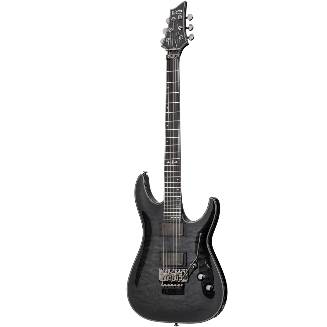 GUITARRA SCHECTER HELLRAISER HYBRID C-1 FR TRANS BLACK BURTS  SKU #1923