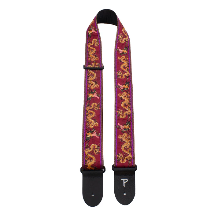 Correa Perris Jacquard Guitar Strap-Red Dragon Warrior TWS-7803